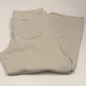 Democracy Light Khaki Frayed Hem Jeans